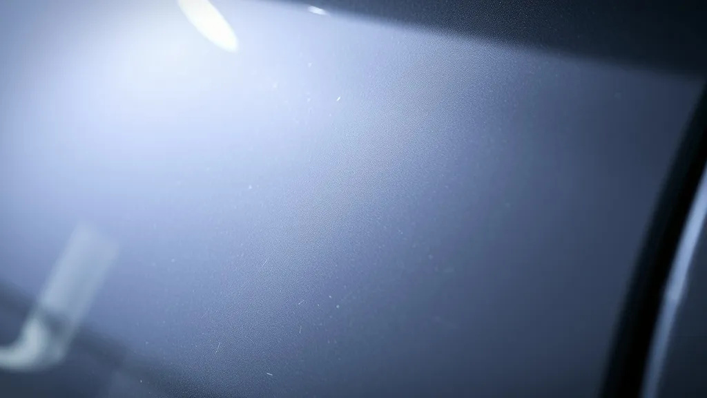 Close up of a car door with swirl marks and micro-scratches
